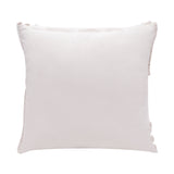 22" X 22" Cream And White 100% Cotton Striped Zippered Pillow