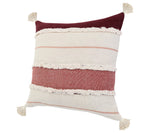 20" X 20" 100% Cotton Striped Zippered Pillow