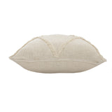 20" X 20" Ivory 100% Cotton Zippered Pillow