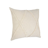 20" X 20" Ivory 100% Cotton Zippered Pillow