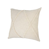 20" X 20" Ivory 100% Cotton Zippered Pillow