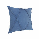 18" X 18" Cobalt Blue 100% Cotton Zippered Pillow