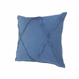 18" X 18" Cobalt Blue 100% Cotton Zippered Pillow