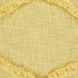 20" X 20" Yellow Diamond Cotton Zippered Pillow