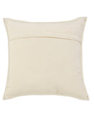 20" X 20" Gray And Cream 100% Cotton Zippered Pillow