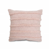 20" X 20" Pearl Blush And Peach 100% Cotton Zippered Pillow