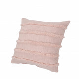 20" X 20" Pearl Blush And Peach 100% Cotton Zippered Pillow