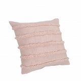 20" X 20" Pearl Blush And Peach 100% Cotton Zippered Pillow