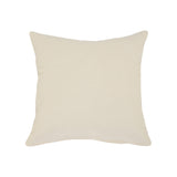 20" X 20" Cream 100% Cotton Zippered Pillow