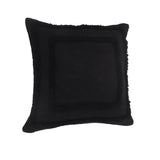 20" X 20" Black 100% Cotton Geometric Zippered Pillow