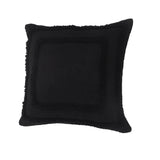 20" X 20" Black 100% Cotton Geometric Zippered Pillow