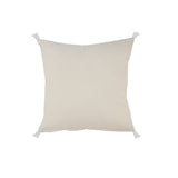 20" X 20" Light Gray And White 100% Cotton Coastal Zippered Pillow