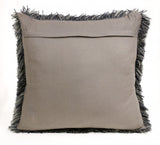 20" X 20" Dark Gray Polyester Zippered Pillow