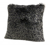 20" X 20" Dark Gray Polyester Zippered Pillow