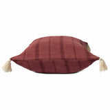 18" X 18" Burgundy 100% Cotton Zippered Pillow