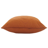 20" X 20" Orange And Dark Orange 100% Cotton Diamond Zippered Pillow