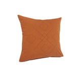 20" X 20" Orange And Dark Orange 100% Cotton Diamond Zippered Pillow