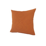 20" X 20" Orange And Dark Orange 100% Cotton Diamond Zippered Pillow