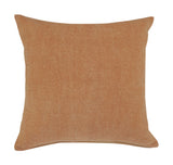 20" X 20" Orange And Brown 100% Cotton Zippered Pillow