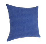 20" X 20" Classic Blue 100% Cotton Zippered Pillow