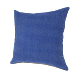 20" X 20" Classic Blue 100% Cotton Zippered Pillow