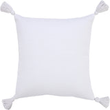 20" X 20" White 100% Cotton Zippered Pillow