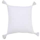 20" X 20" White 100% Cotton Zippered Pillow