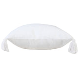 20" X 20" White 100% Cotton Zippered Pillow