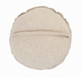 20" X 20" Round Birch Round 100% Cotton Zippered Pillow