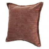 24" X 24" Clay 100% Cotton Zippered Pillow