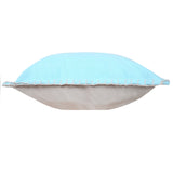 20" X 20" Light Blue 100% Cotton Zippered Pillow