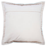 20" X 20" Light Blue 100% Cotton Zippered Pillow