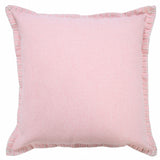 20" X 20" Light Pink 100% Cotton Zippered Pillow