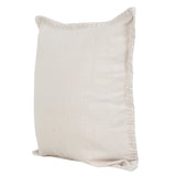 20" X 20" Beige 100% Cotton Zippered Pillow