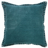 20" X 20" Emerald Green 100% Cotton Zippered Pillow