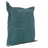 20" X 20" Emerald Green 100% Cotton Zippered Pillow