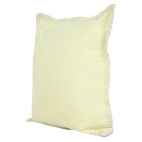 20" X 20" Light Yellow 100% Cotton Zippered Pillow