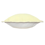 20" X 20" Light Yellow 100% Cotton Zippered Pillow