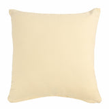 20" X 20" Cream And White 100% Cotton Zippered Pillow