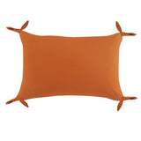 16" X 24" Burnt Orange 100% Cotton Zippered Pillow