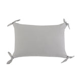 16" X 24" Light Gray 100% Cotton Zippered Pillow