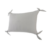 16" X 24" Light Gray 100% Cotton Zippered Pillow