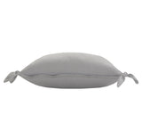 16" X 24" Light Gray 100% Cotton Zippered Pillow