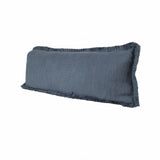 14" X 36" Gray And Off-White 100% Cotton Zippered Pillow