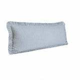 14" X 36" Gray 100% Cotton Zippered Pillow