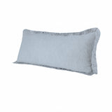 14" X 36" Gray 100% Cotton Zippered Pillow