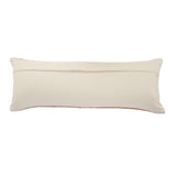 14" X 36" Orange And Off-White 100% Cotton Zippered Pillow