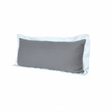 14" X 36" White And Moss Green 100% Cotton Geometric Zippered Pillow