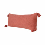 14" X 36" Deep Coral 100% Cotton Zippered Pillow