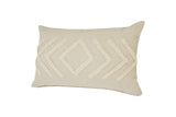 16" X 24" Birch And White 100% Cotton Geometric Zippered Pillow